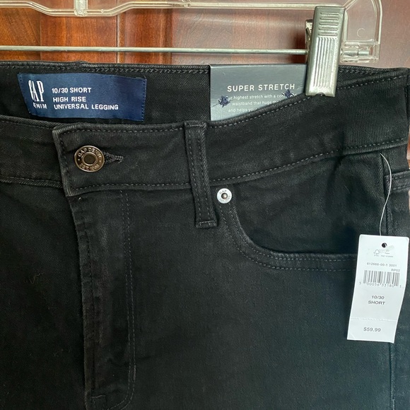 GAP high-rise Super Skinny Black denim. Women size 10/30 short. NWT - Picture 3 of 12